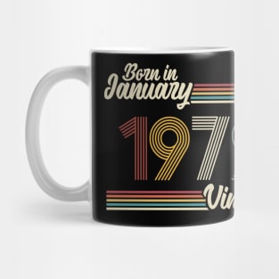 Vintage Born in January 1972 Mug